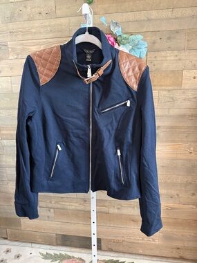 Lauren Ralph Lauren Women's Navy and Brown women’s Jacket size 12